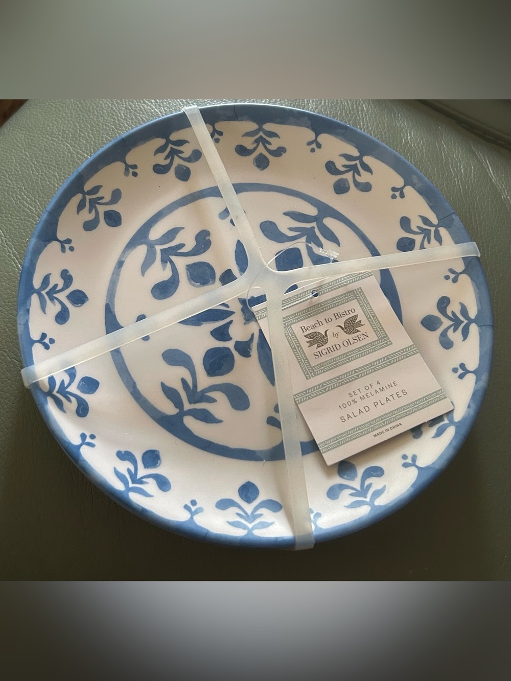 Sigrid Olsen Floral Melamine Salad / Appetizer 4 Plates